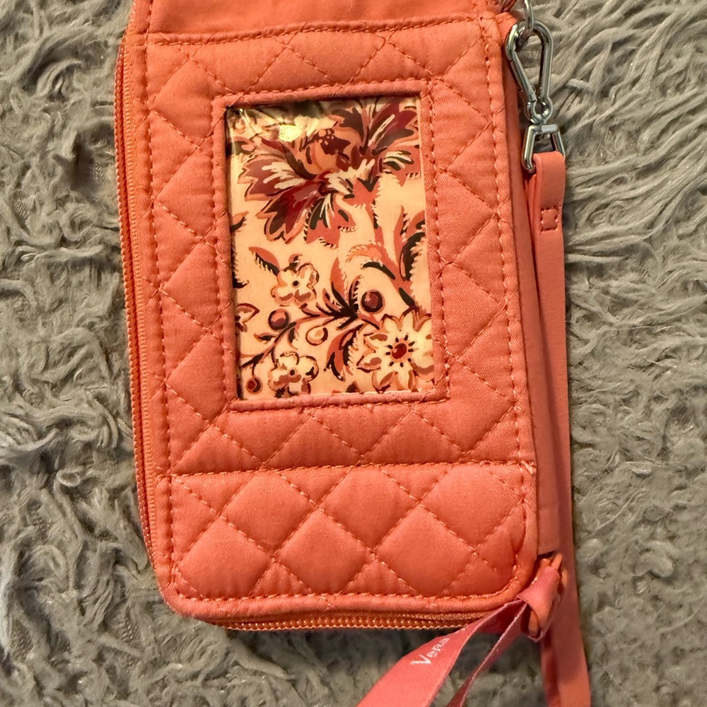 Vera Bradley Quilted Coral Wristlet Wallet - Picture 2 of 6